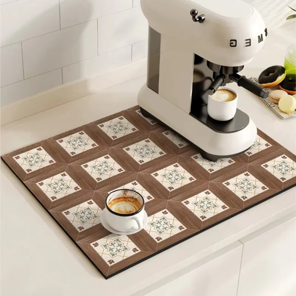 Classic Charm Coffee Spill Mat for Effortless Cleanup