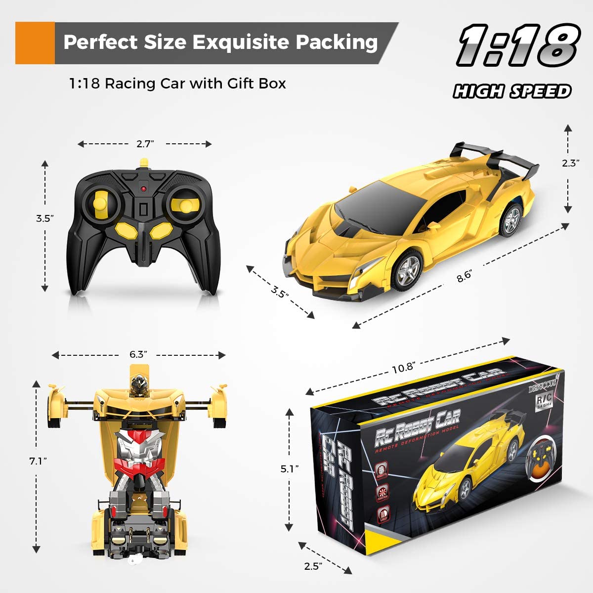 Transformable Remote Control RC Robot Car