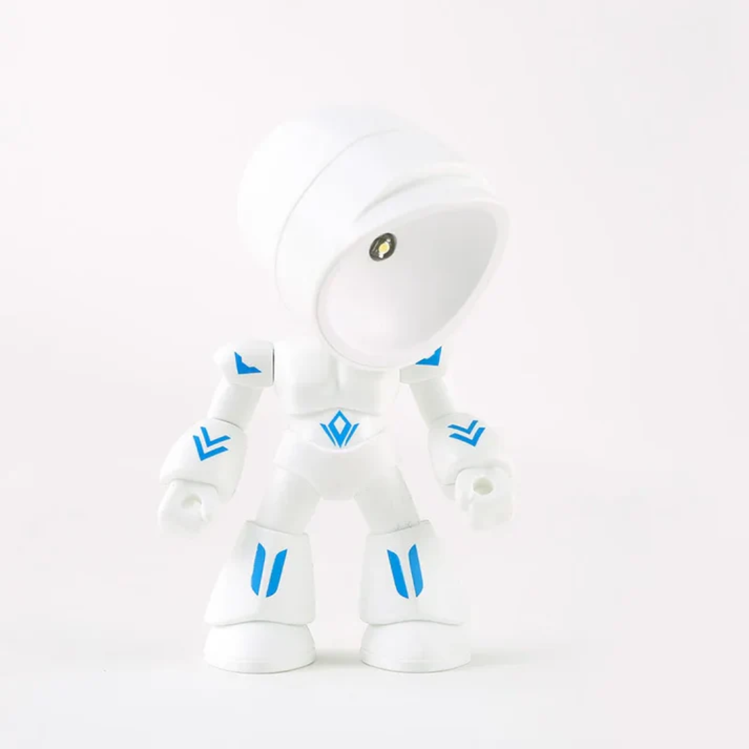 Whimsical Robot Table Light with Warm LED Glow