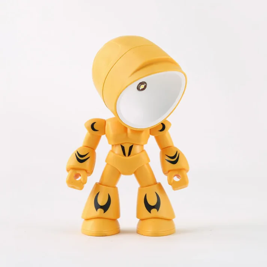 Whimsical Robot Table Light with Warm LED Glow
