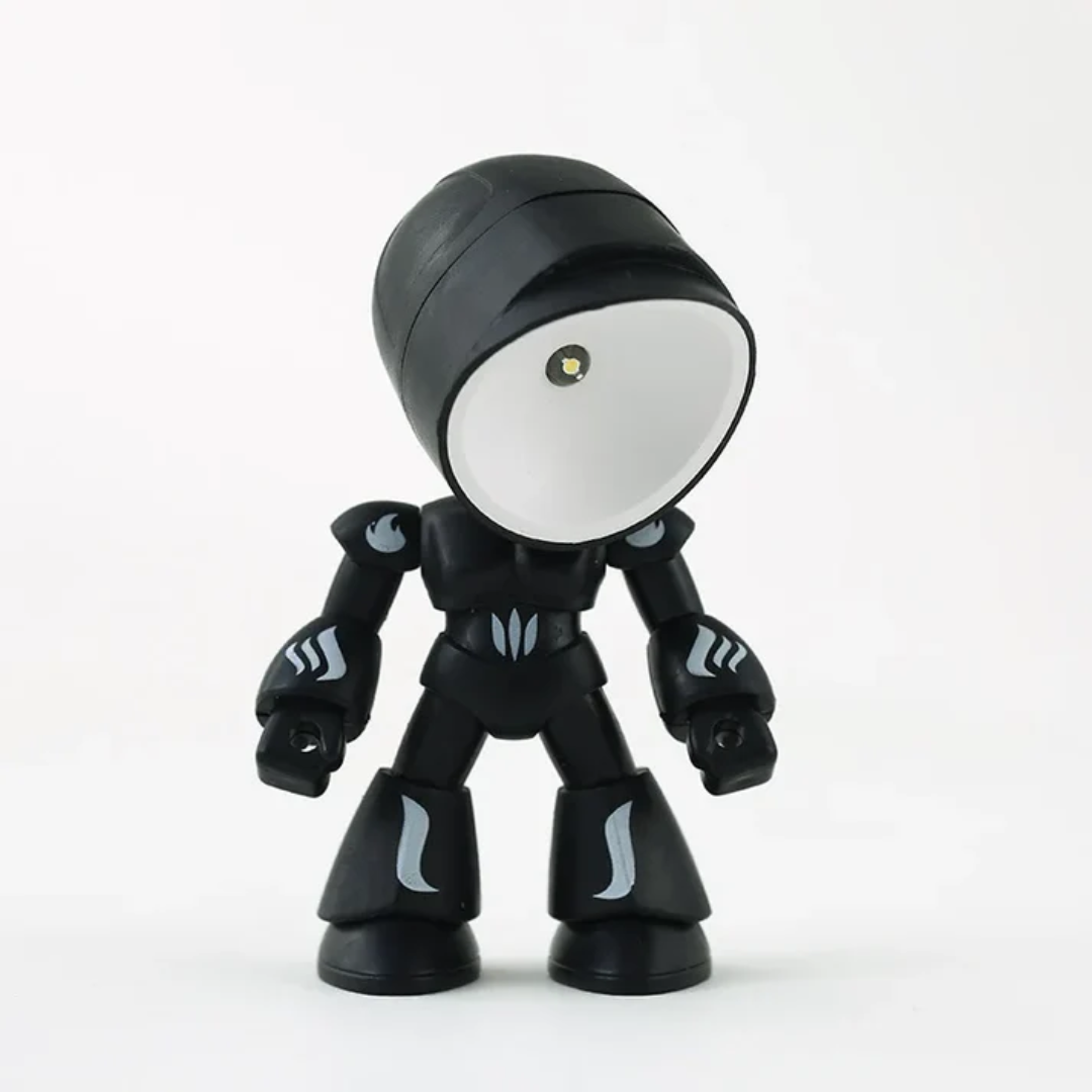 Whimsical Robot Table Light with Warm LED Glow