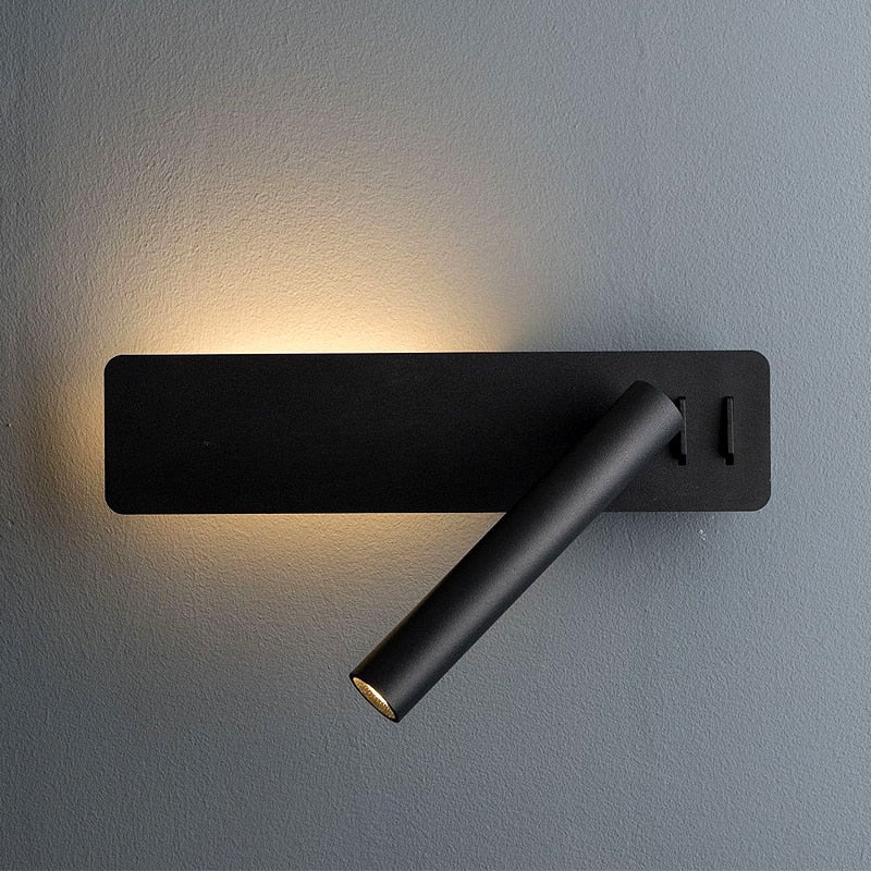 Adjustable LED Bedside Wall Lamp with Rotatable Design