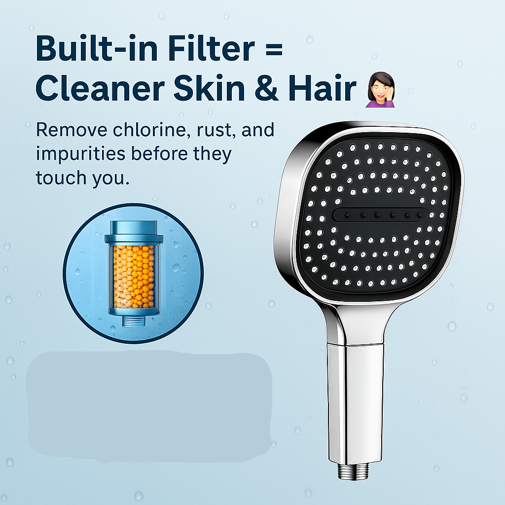 HydraPulse - Enhanced High-Pressure Shower Head with Dual Spray Options