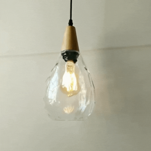 LUMINOUS - Vintage Glass Teardrop Pendant Light for Cozy Spaces