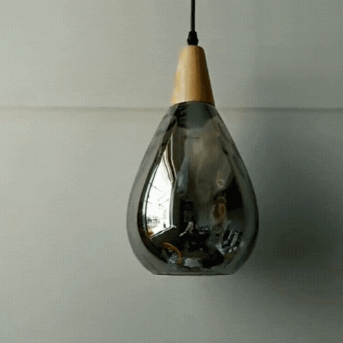 LUMINOUS - Vintage Glass Teardrop Pendant Light for Cozy Spaces