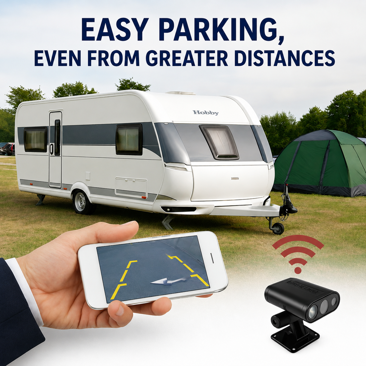 Wireless Rearview Camera | HD Night Vision Live via App | Wide Angle View
