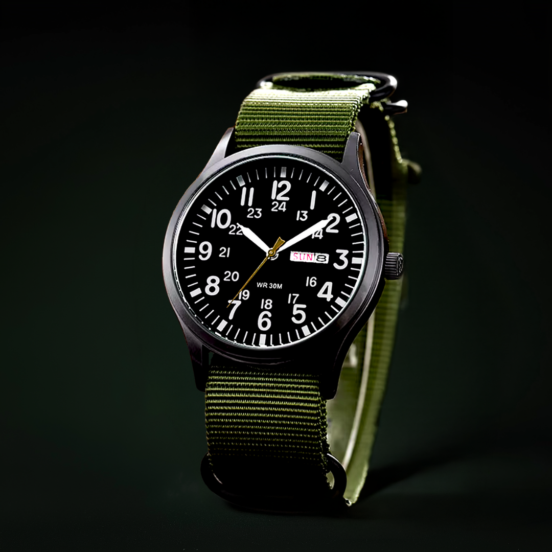 Adventure-Ready Men's Watch with Waterproof Steel Finish