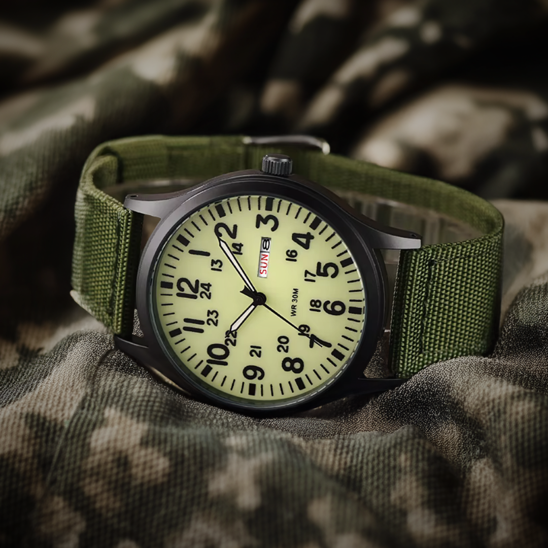 Adventure-Ready Men's Watch with Waterproof Steel Finish