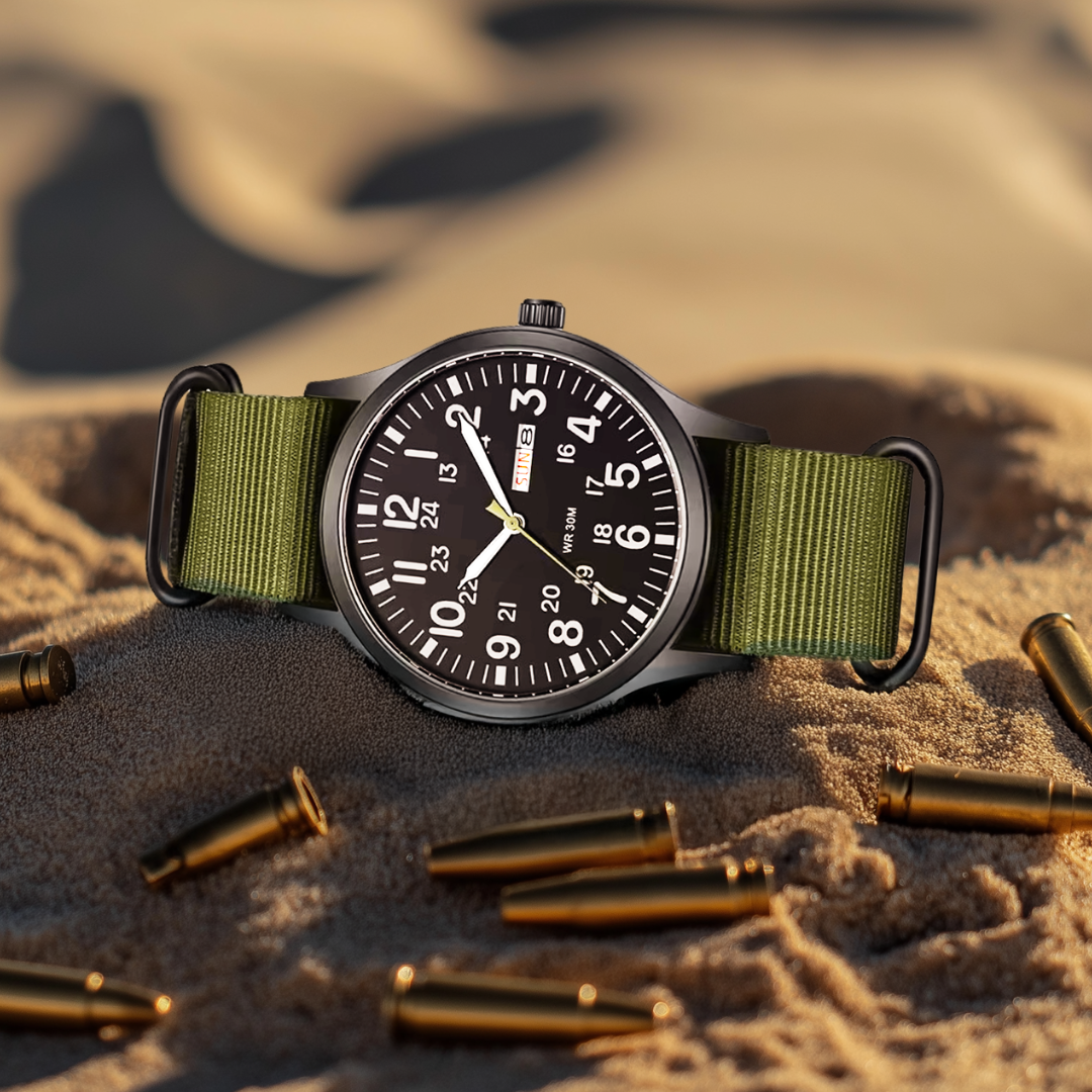 Adventure-Ready Men's Watch with Waterproof Steel Finish