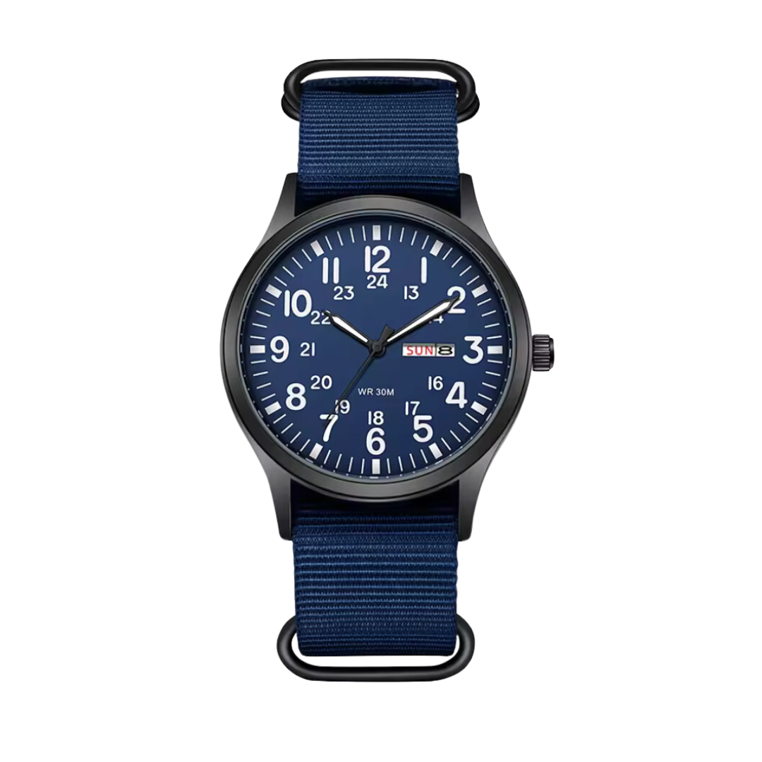 Adventure-Ready Men's Watch with Waterproof Steel Finish