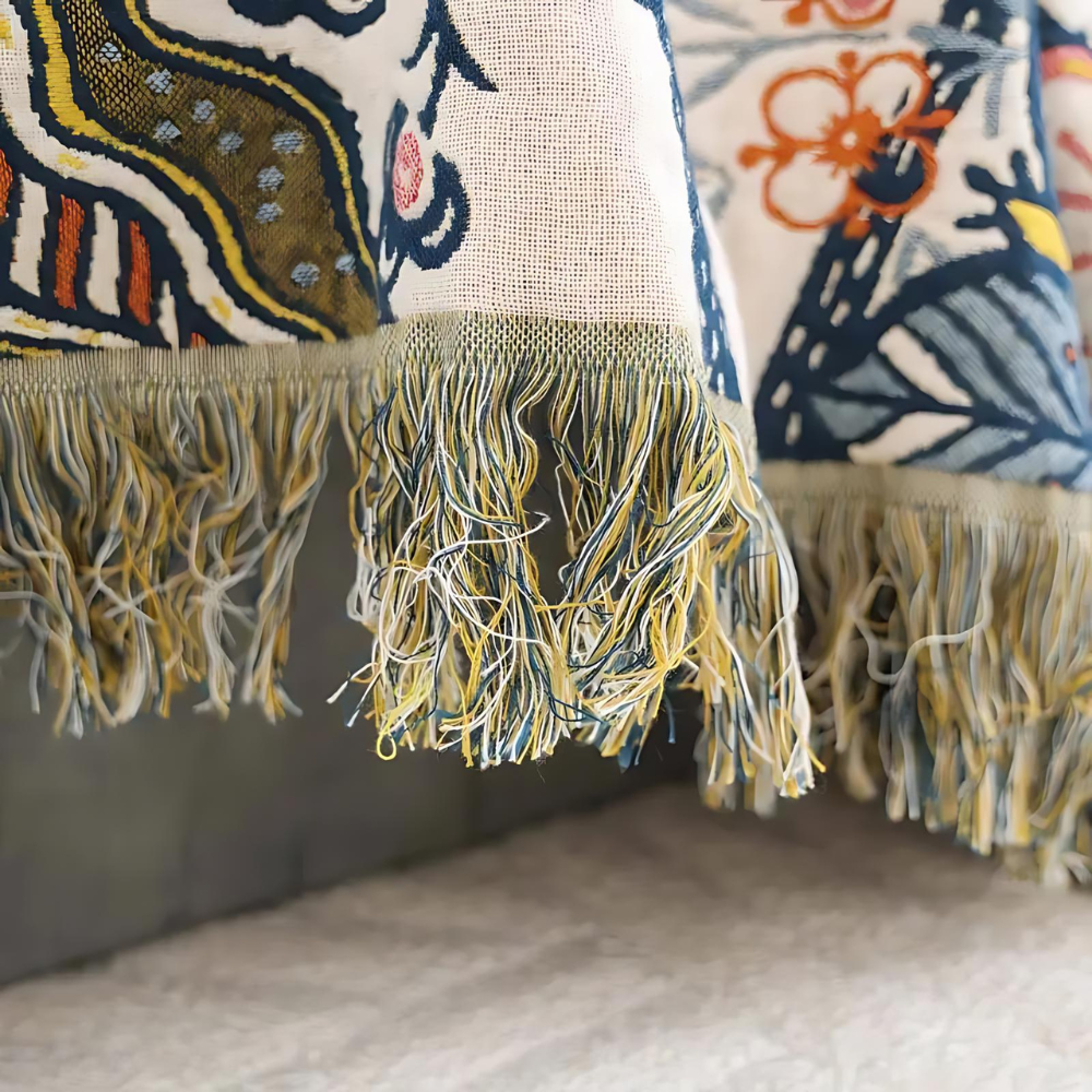 Nature's Embrace – Dual-Sided Cotton Floral Throw Blanket