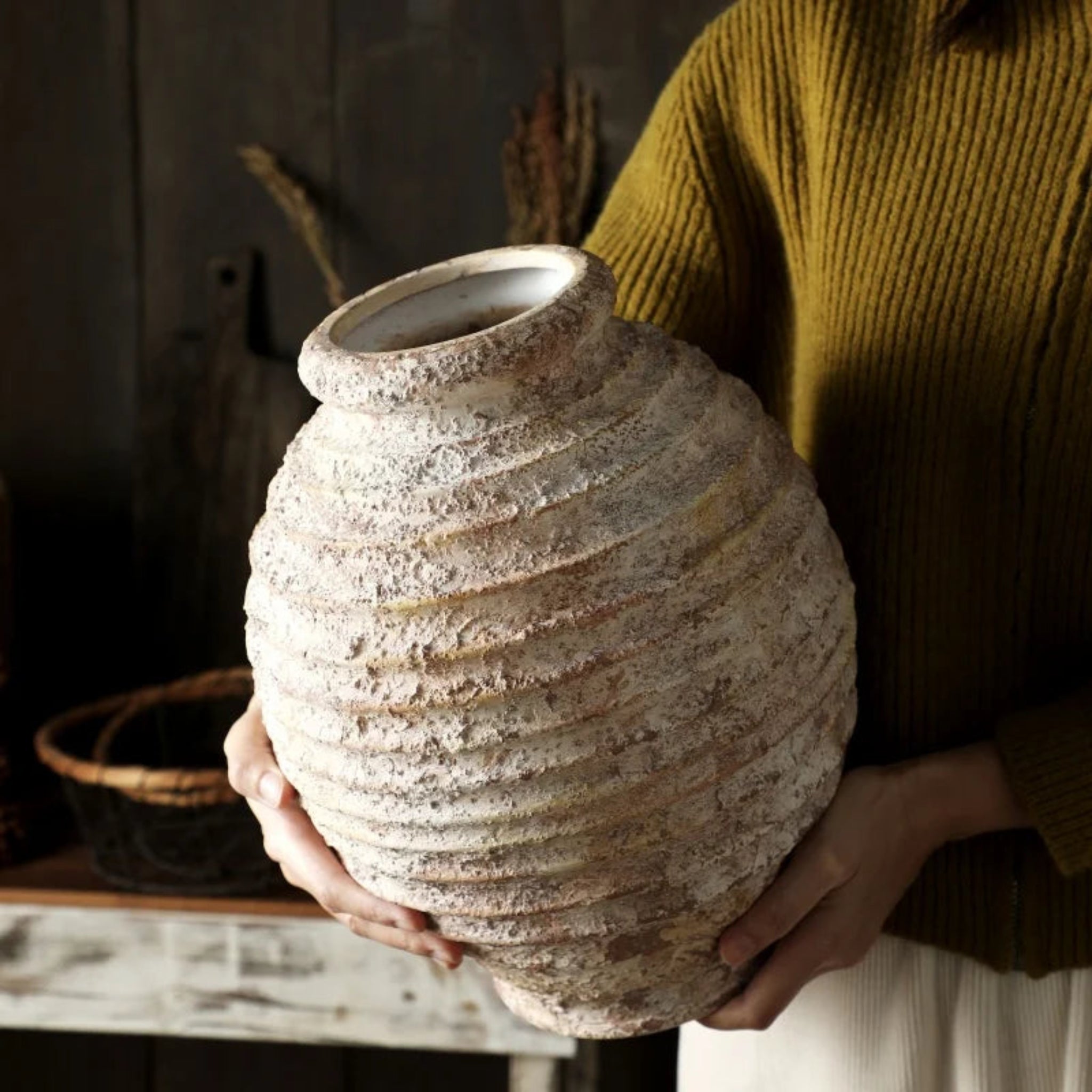 Artisan Clay Vase - Unique Charm for Home Aesthetics