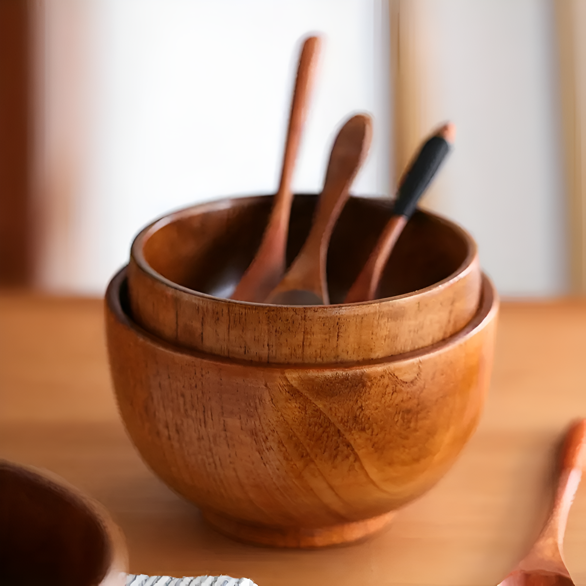 Elegant Natural Wood Serving Bowl - Perfect for Any Occasion