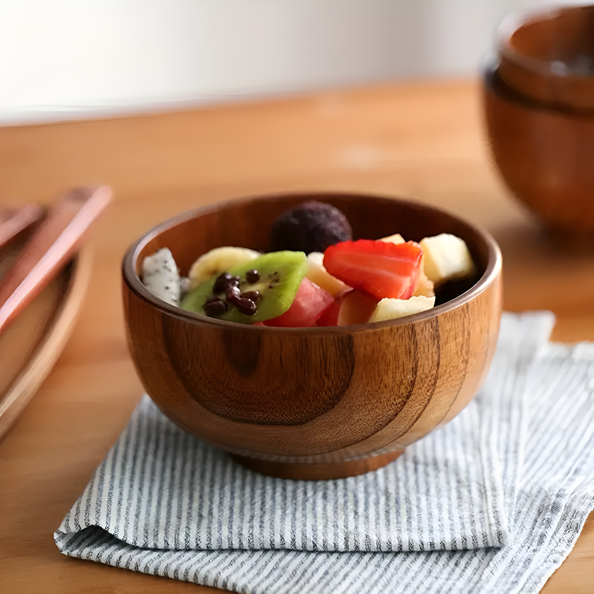 Elegant Natural Wood Serving Bowl - Perfect for Any Occasion