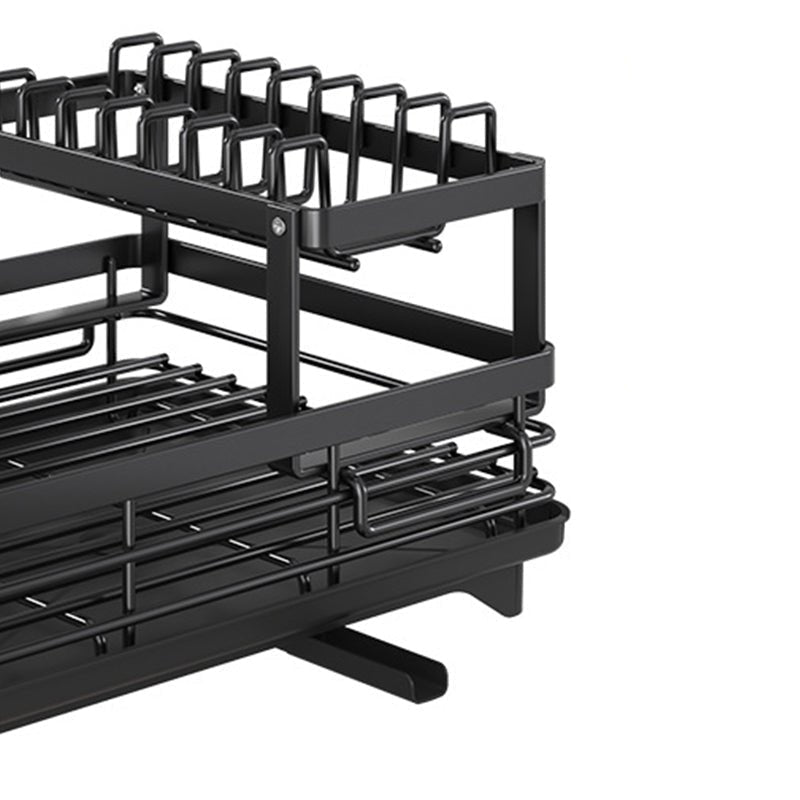Versatile Dish Drying Rack with Smart Water Drainage - Spacious Steel Design