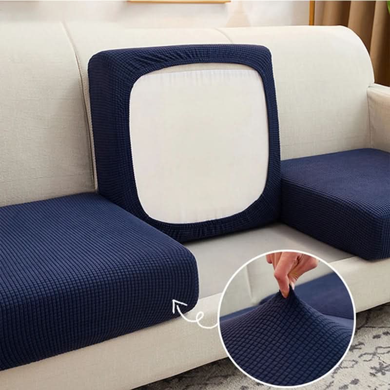 Thick Solid Color Sofa Seat Cover for Comfortable Stretch Fit