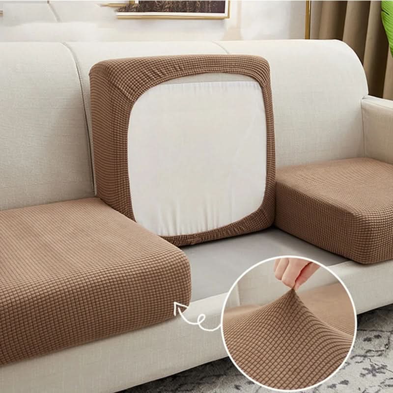 Thick Solid Color Sofa Seat Cover for Comfortable Stretch Fit