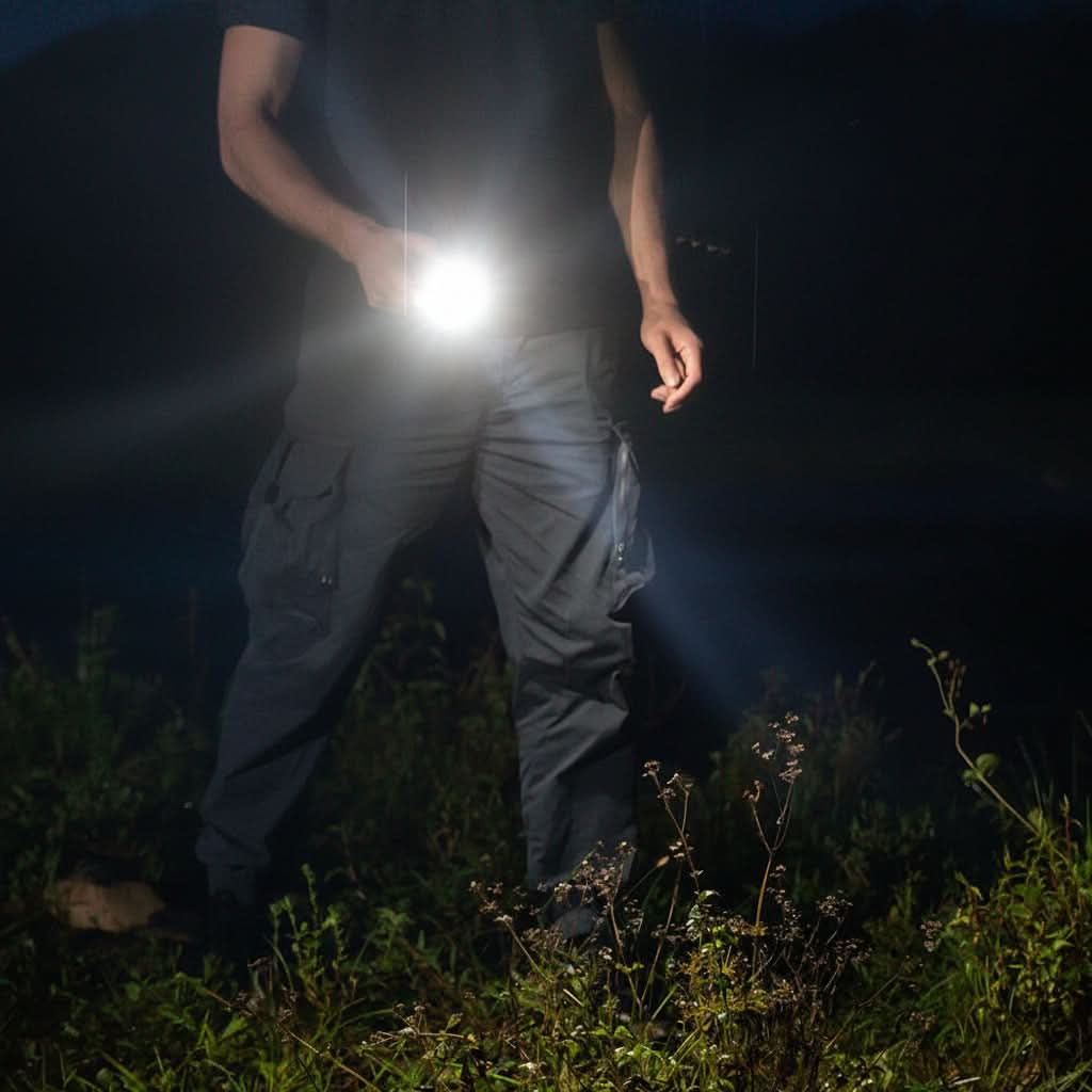 Compact Air Pump with Integrated Camping Light