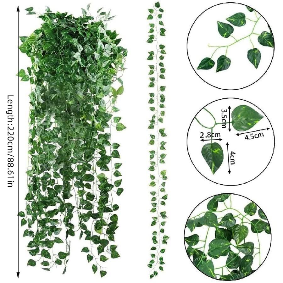 Hanging Vine Decoration – Faux Green Ivy Garland