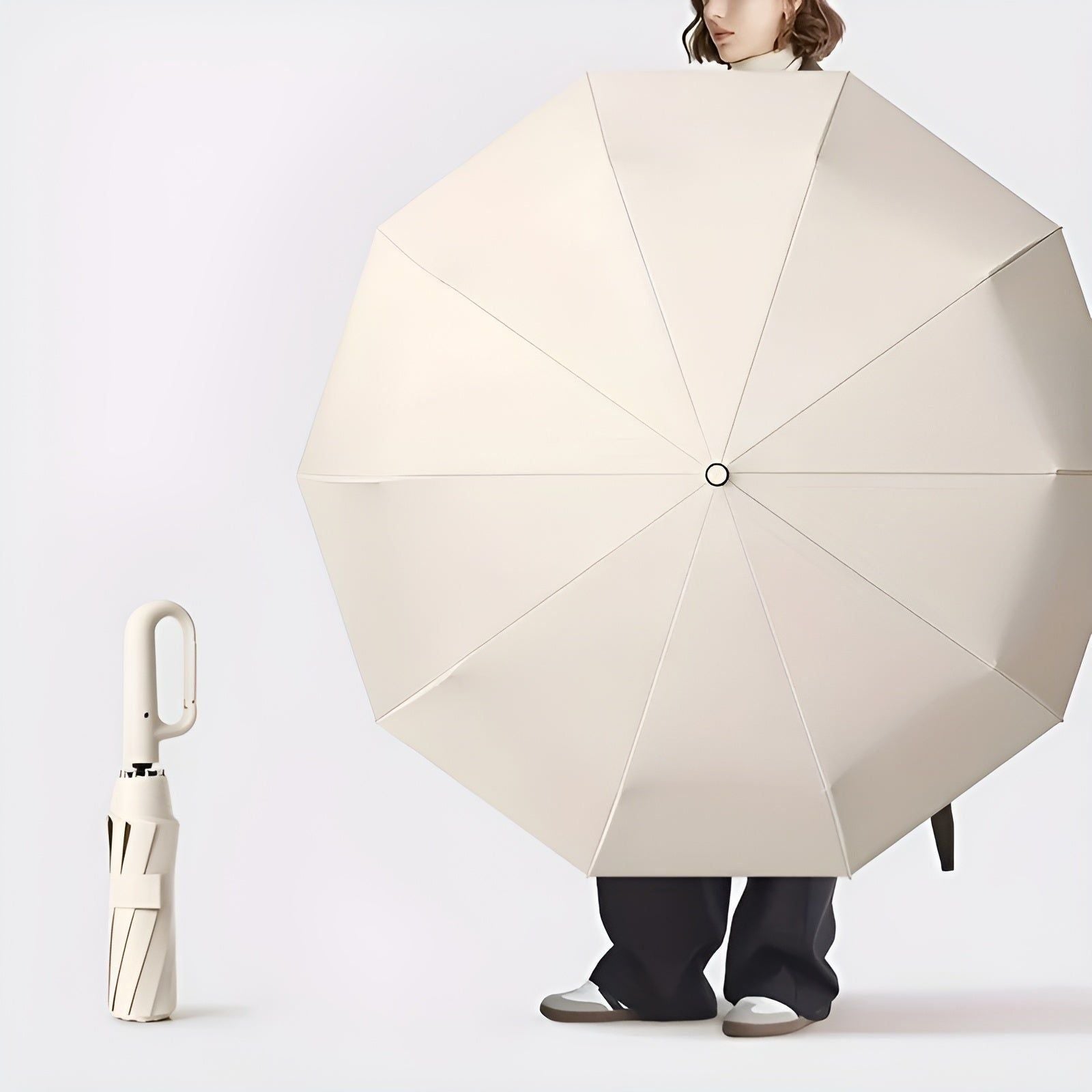 Compact Automatic Folding Umbrella with Easy Grip Handle