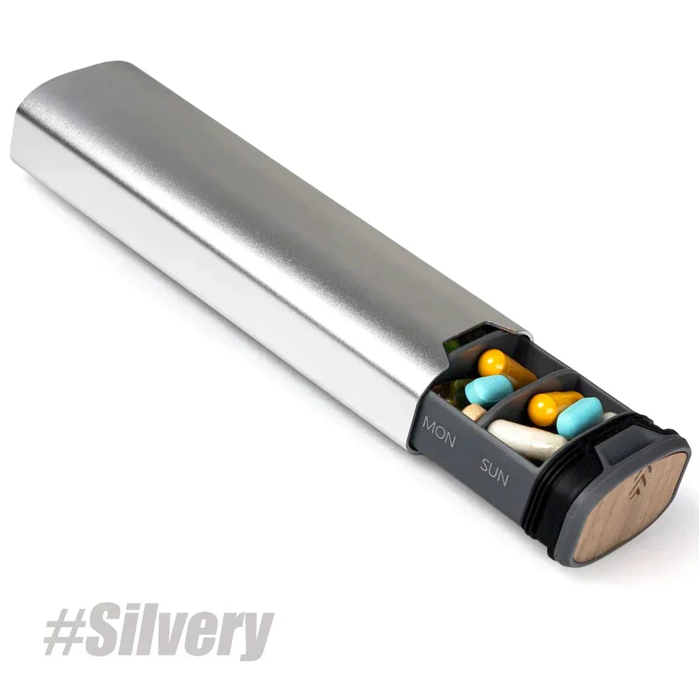 Stylish 7-Day Medication Organizer with Secure Closure