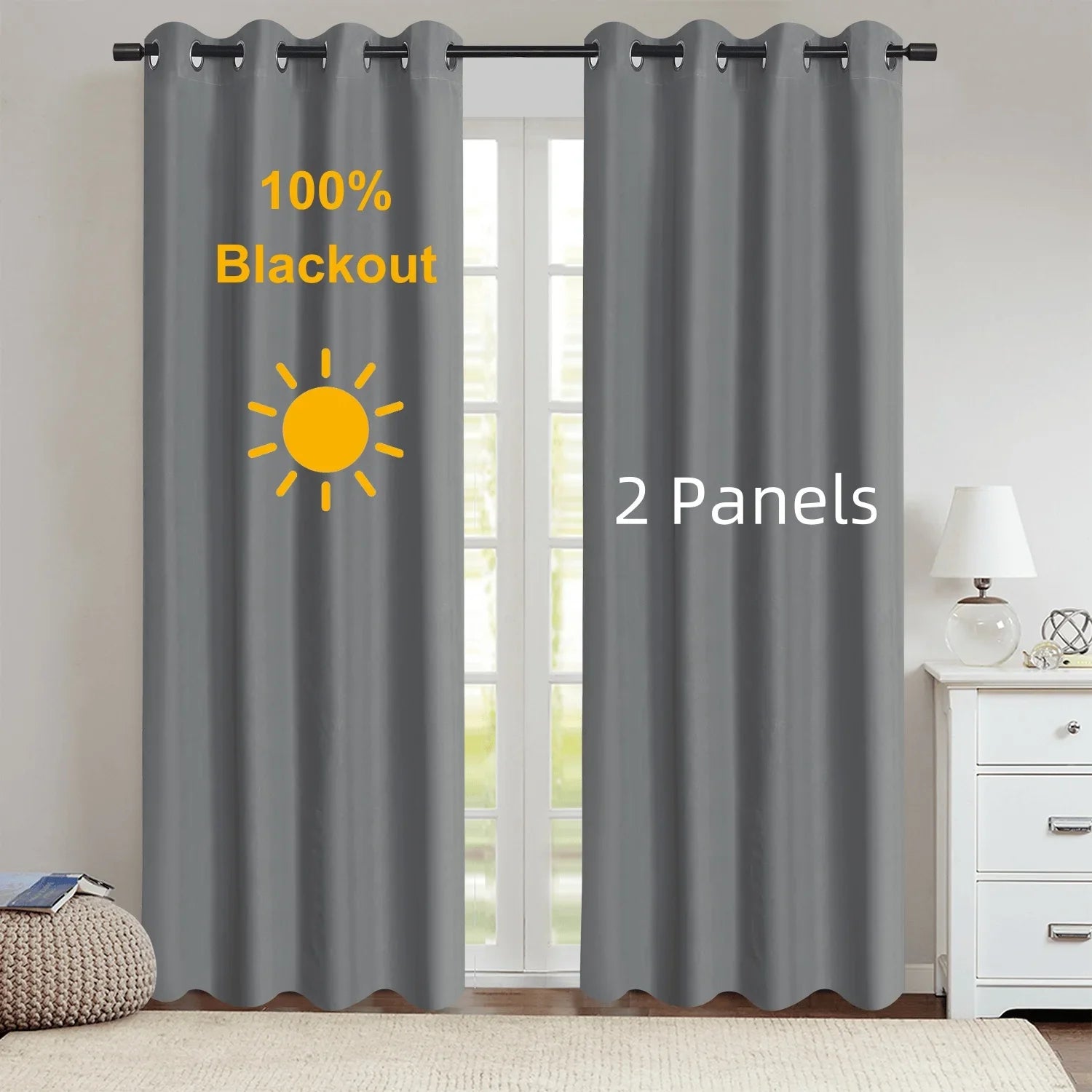 SLEEPWELL - Complete Blackout Curtains with Insulated Design for Any Room