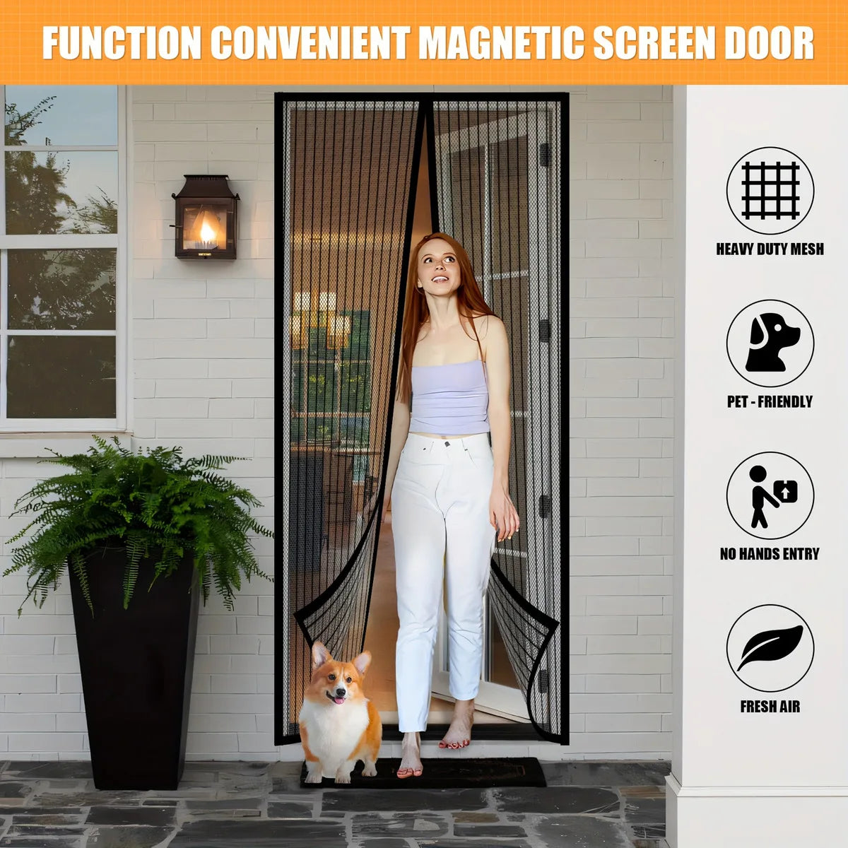 InsectGuard - Hands-Free Mosquito Barrier Curtain 100x210 cm