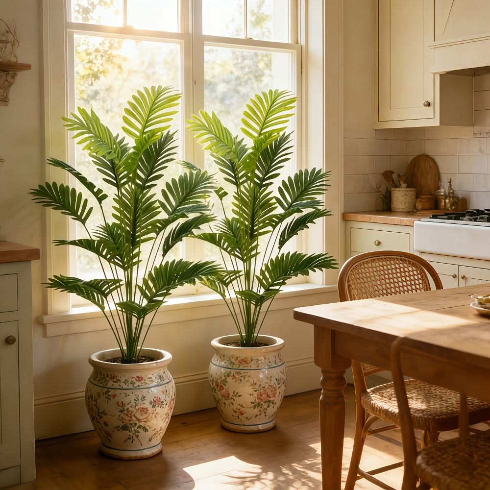 Artificial Tropical Palm Leaves for Decorative Plant Arrangements