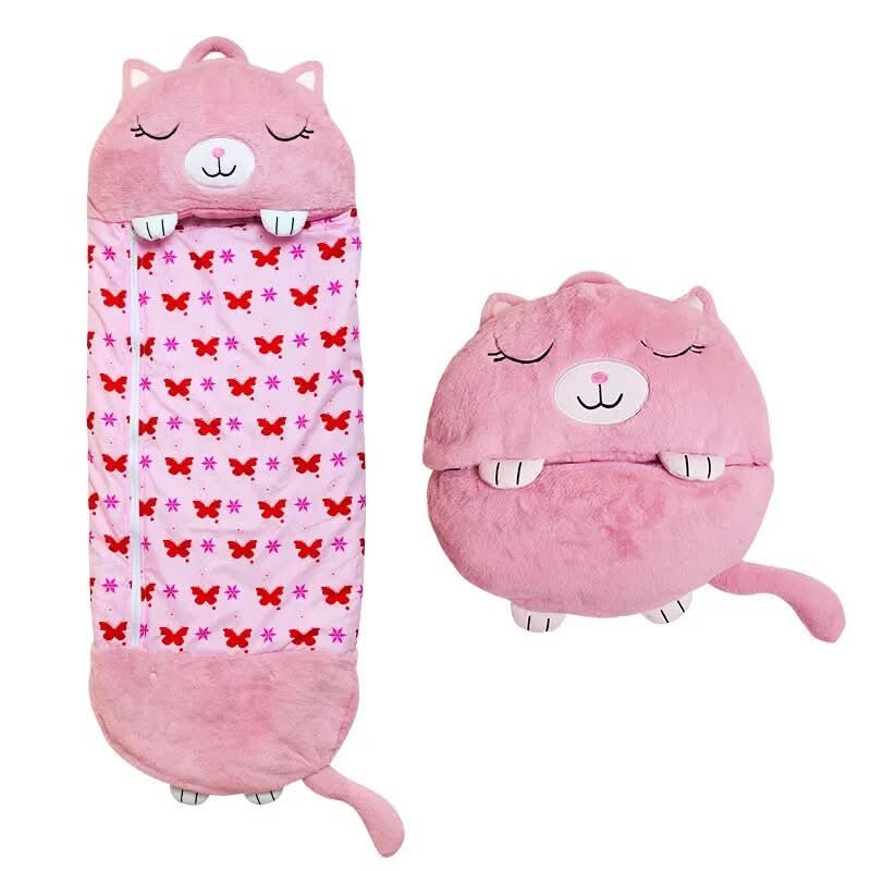 Dual-Function Cuddly Companion Sleep Bag for Kids