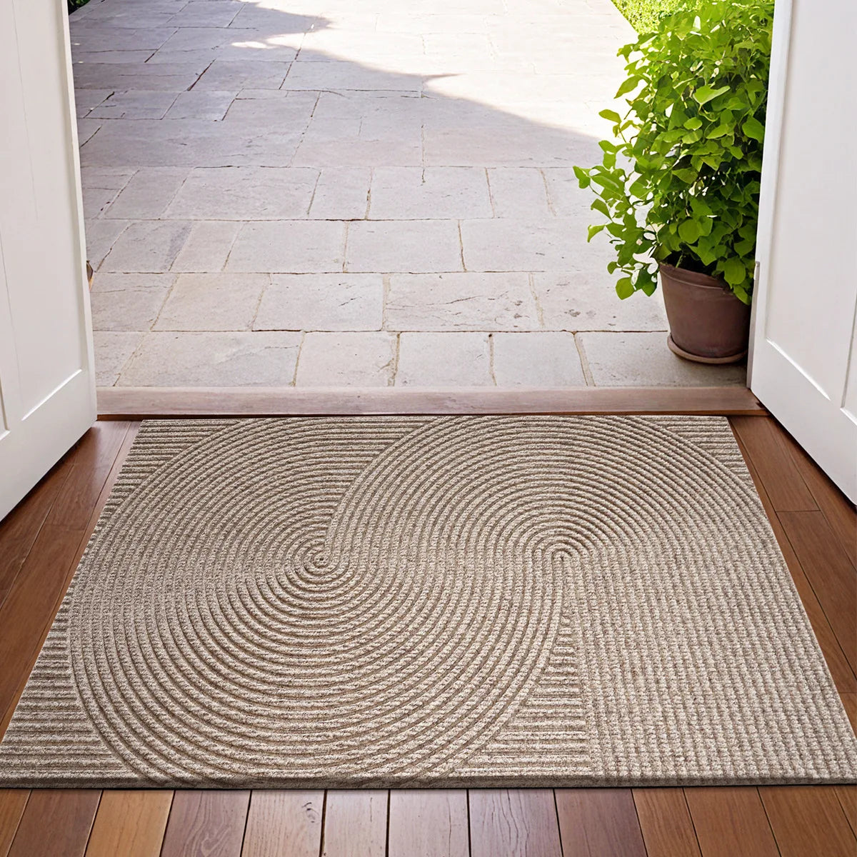 Non-Slip 3D Textured Mat for Indoor and Outdoor Spaces