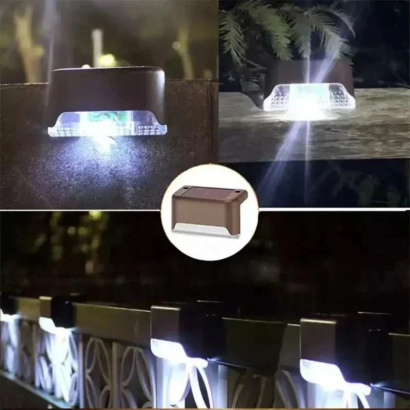 Solar-Powered LED Step Lights for Outdoor Garden Decoration