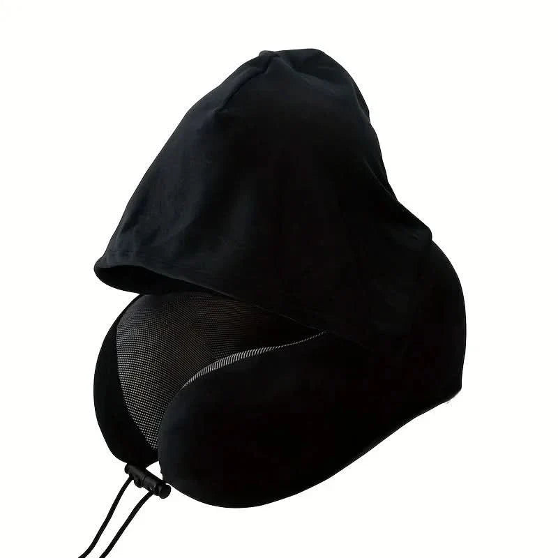 Hooded U-Shaped Pillow for Relaxation and Comfort