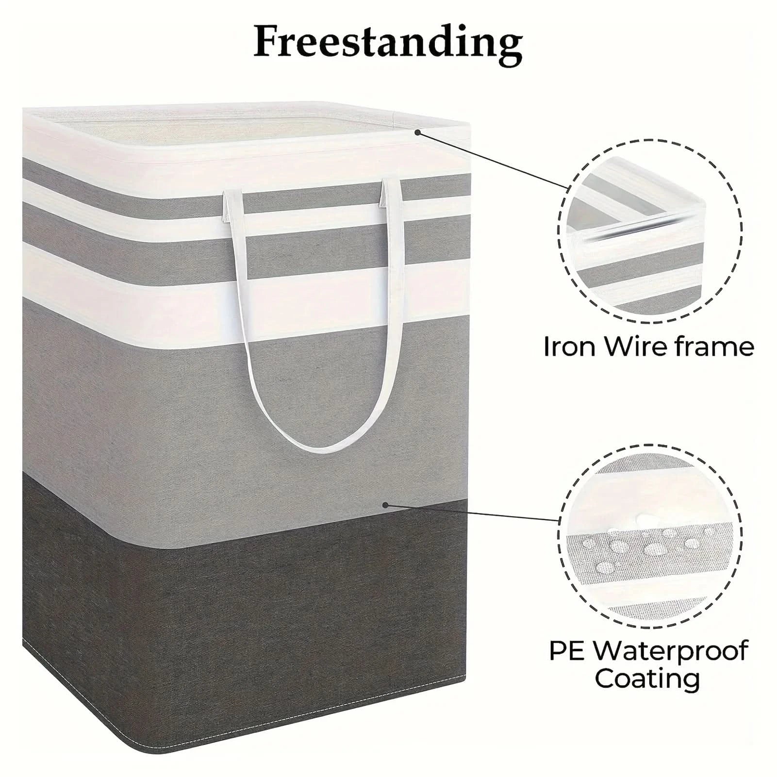 Spacious Laundry Hamper with Easy-Grip Handles