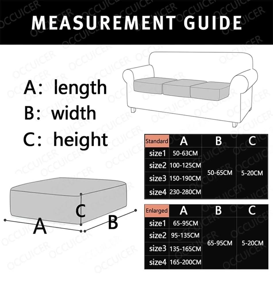 Thick Solid Color Sofa Seat Cover for Comfortable Stretch Fit