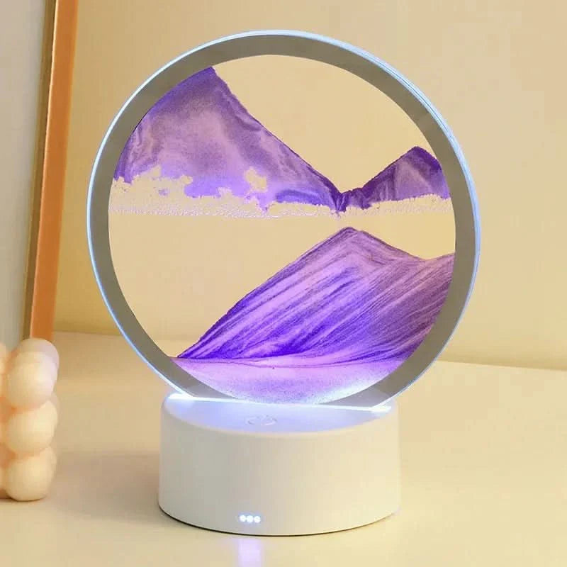 3D Hourglass Lamp Featuring Dynamic Sand Motion