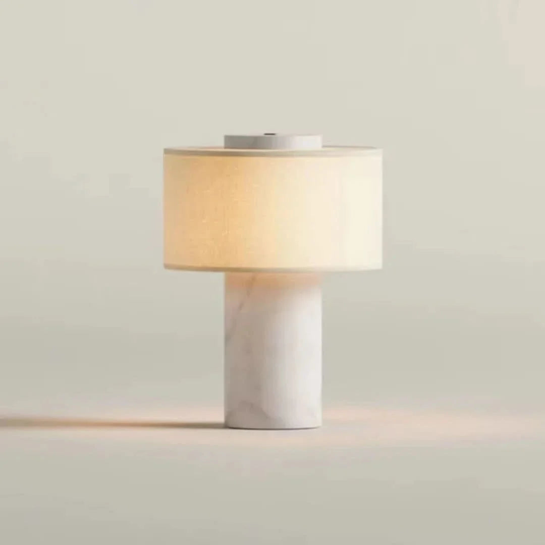 Dimmable Table Lamp with Natural Marble Finish