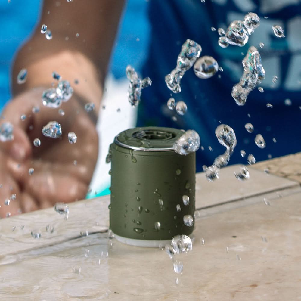 Compact Air Pump with Integrated Camping Light