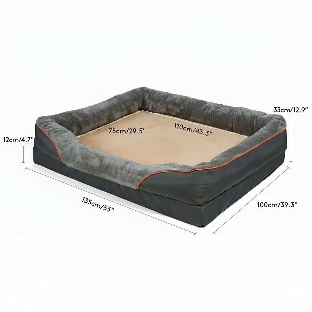 Elevated Waterproof Dog Bed with Premium Memory Foam Support