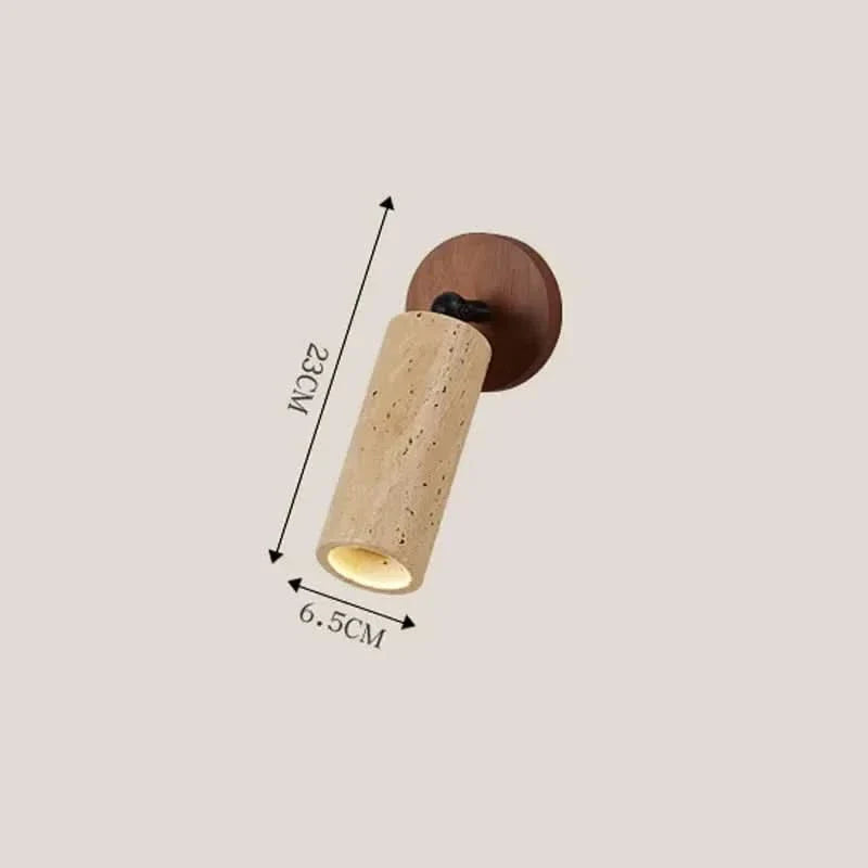 3-Light LED Ceiling Spotlight in Wabi Sabi Style with Travertine Finish