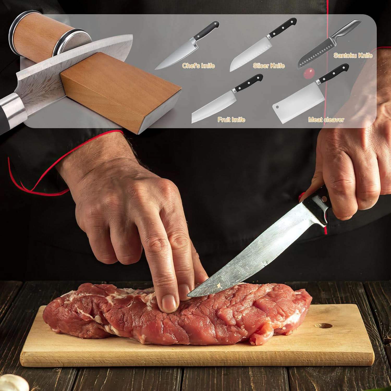 Ultimate Kitchen Knife Sharpener with Magnetic Precision