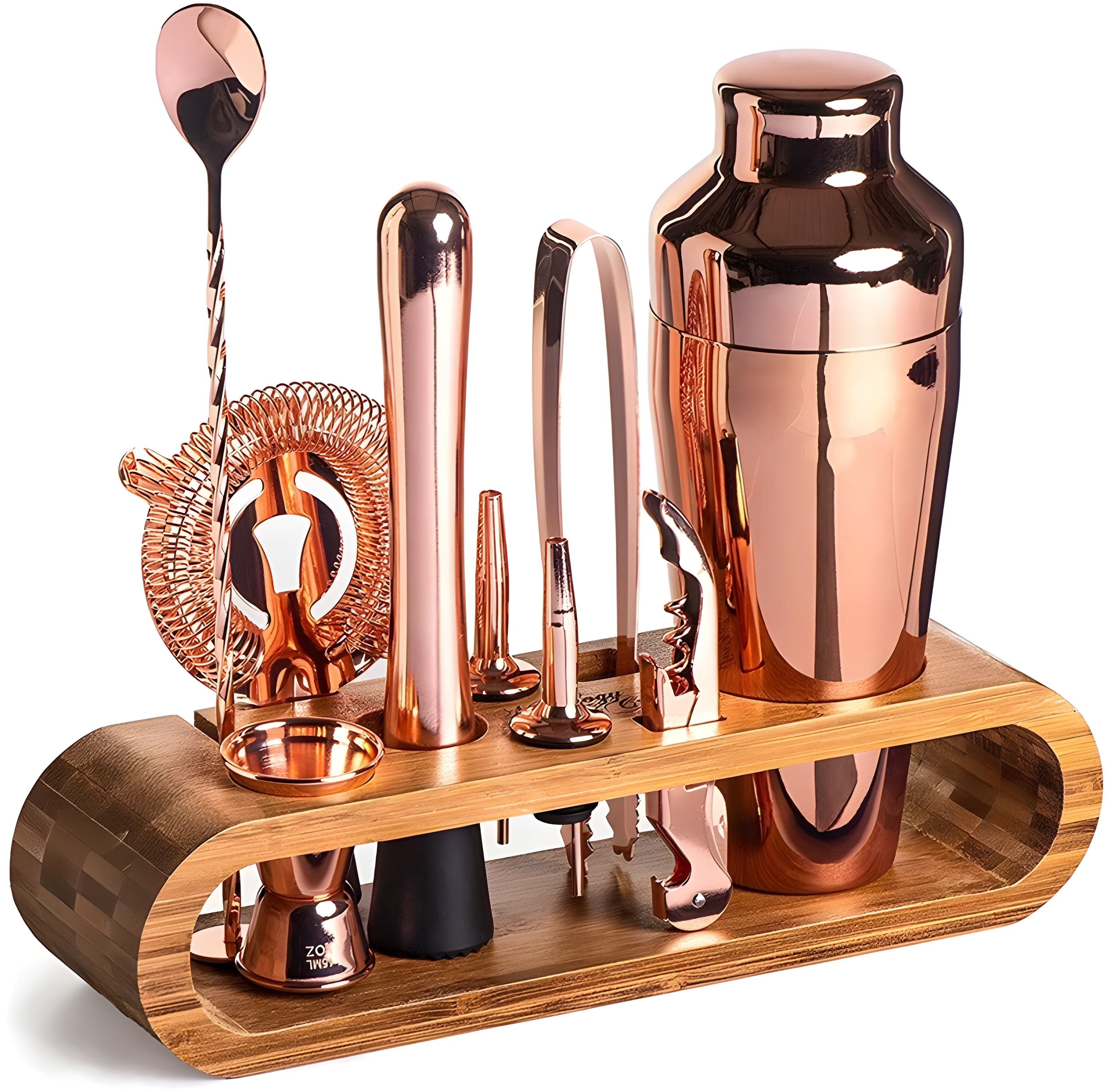 Deluxe 10-Piece Stainless Steel Bartender Kit for Home Mixology