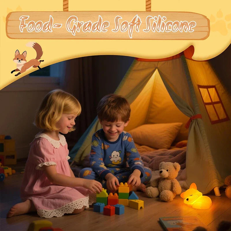 Cozy Glow Fox Night Light | Rechargeable & Dimmable | Perfect Gift