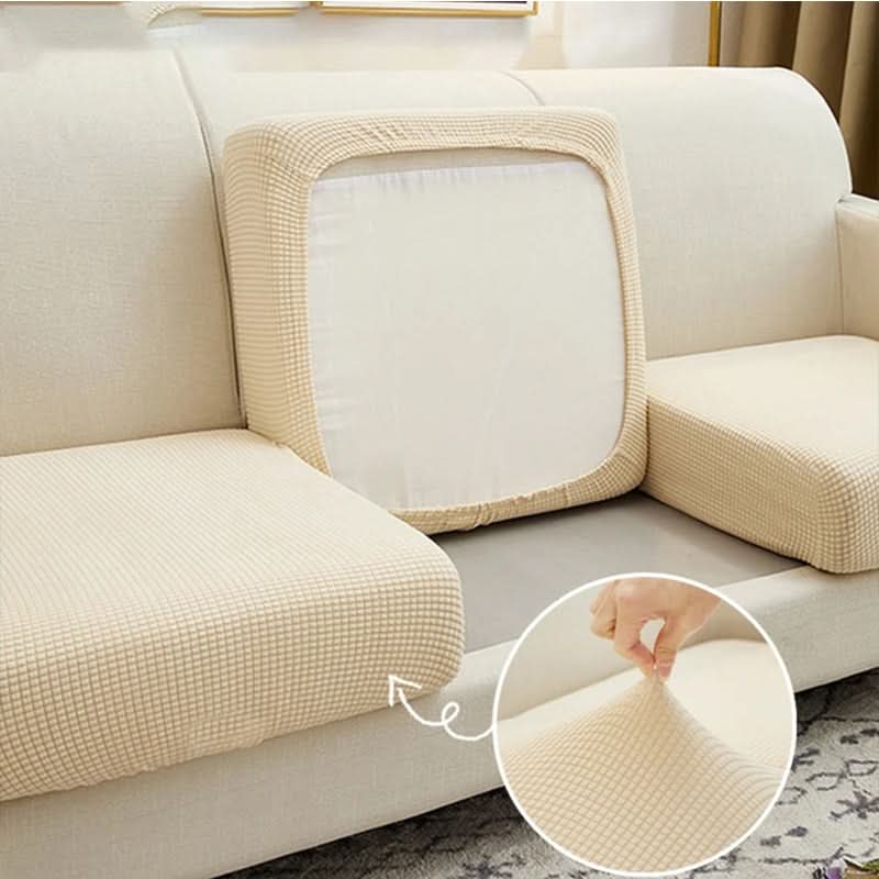 Thick Solid Color Sofa Seat Cover for Comfortable Stretch Fit