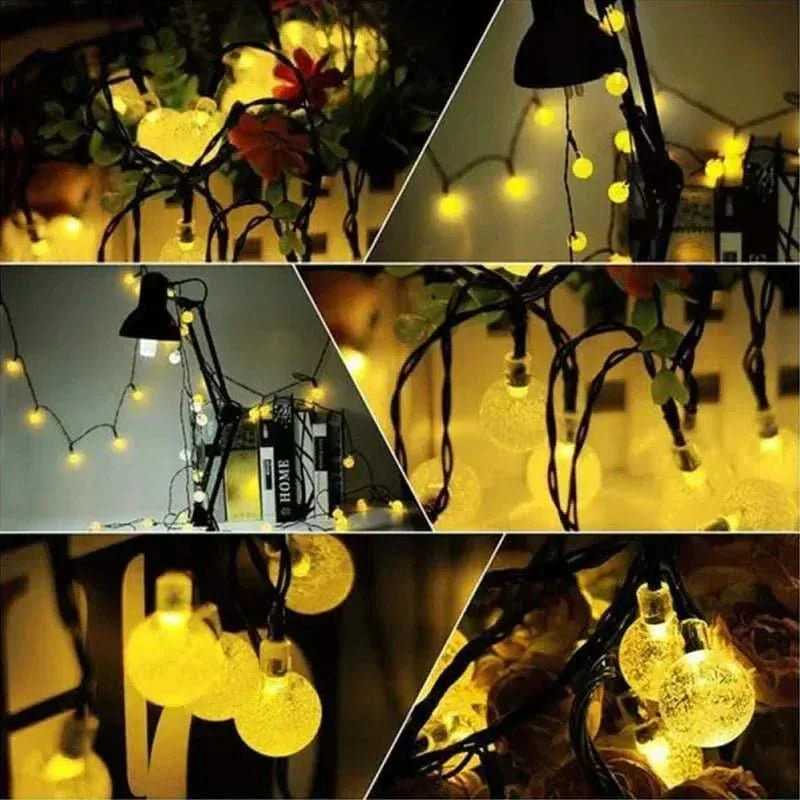 Garden and Patio Crystal String Lights for Celebrations