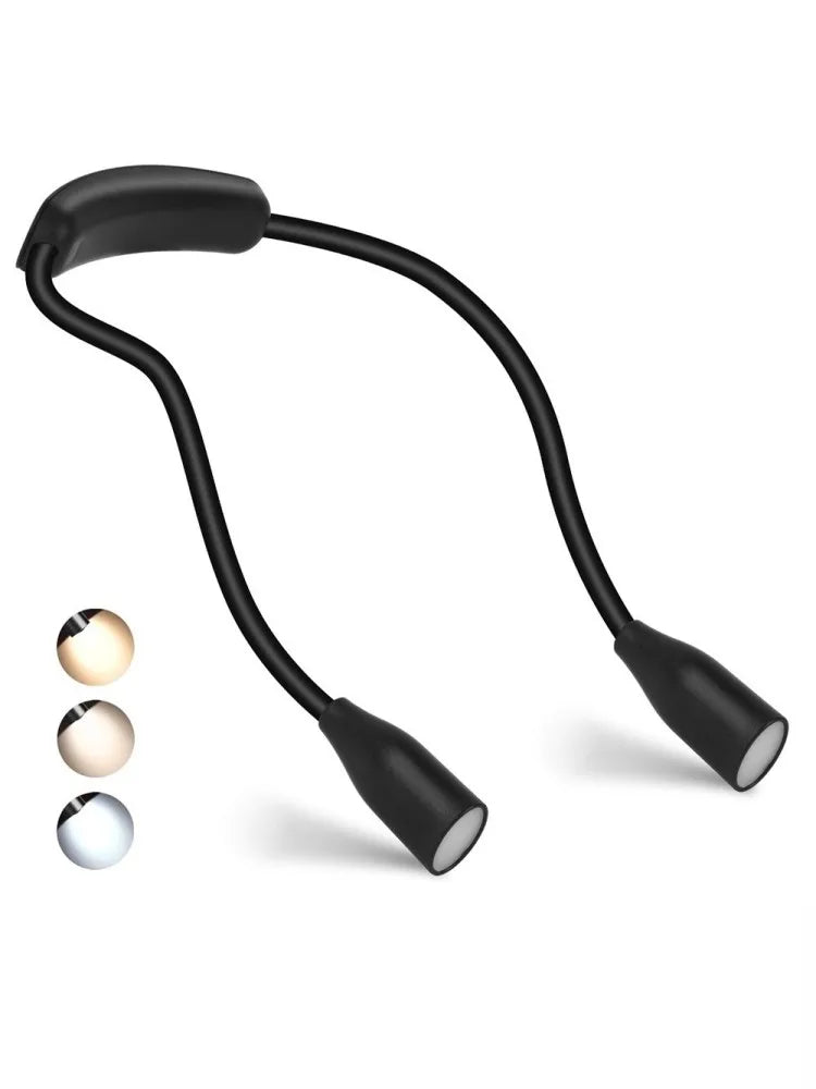 Hands-Free LED Neck Lamp | USB Rechargeable | 3 Color Modes & Adjustable Brightness | Flexible & Lightweight Design