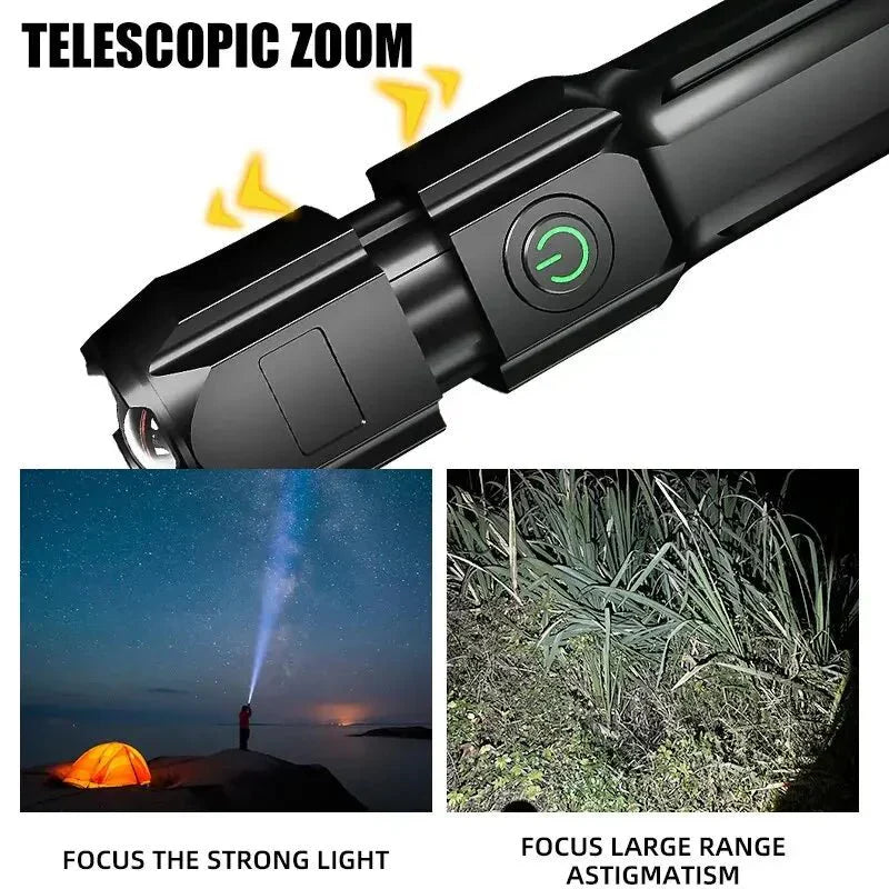 Ultra-Bright LED Lantern with 100,000 Lumens & USB Rechargeable