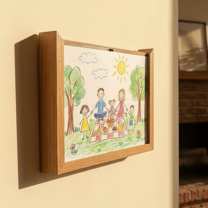 Timeless Wooden-Style Display Frame with Hidden Compartment