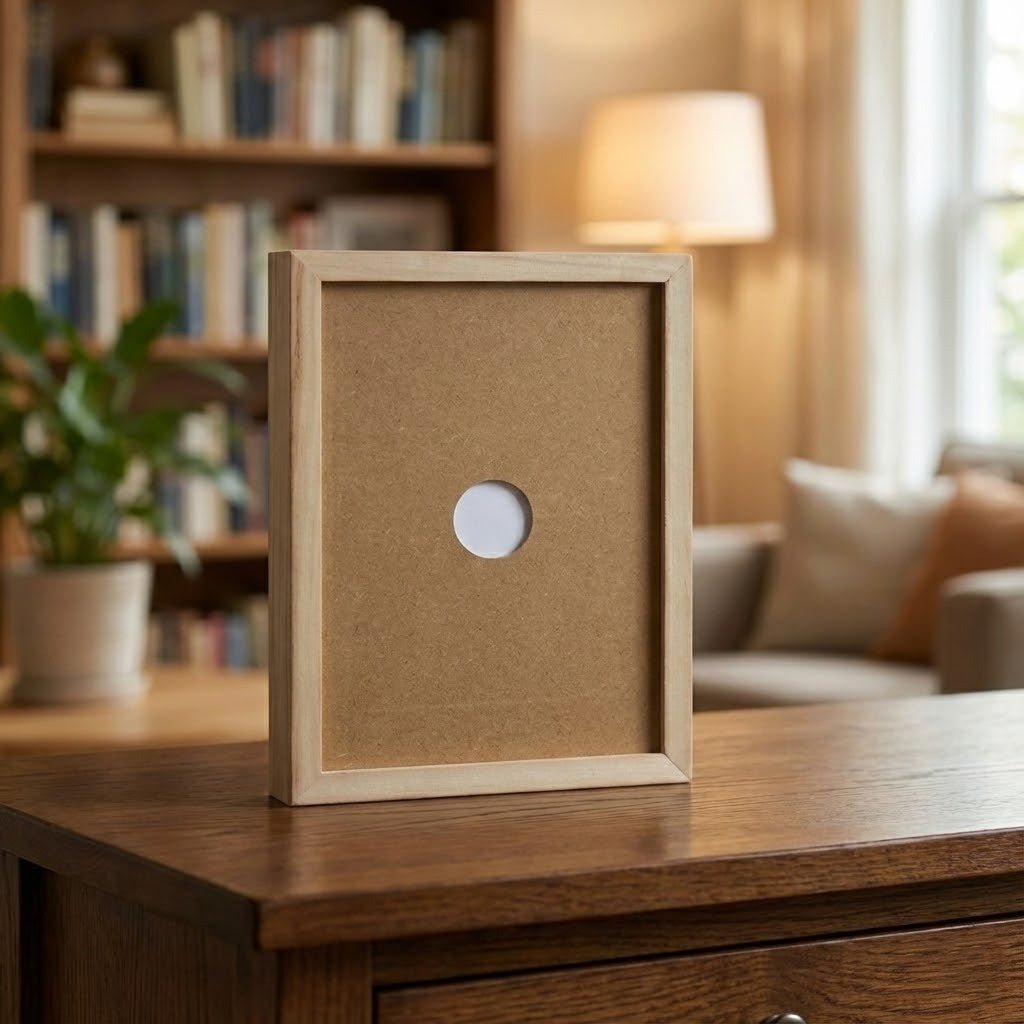 Timeless Wooden-Style Display Frame with Hidden Compartment