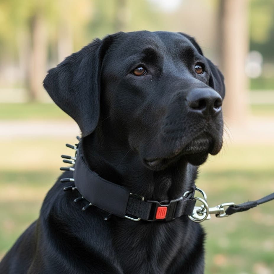 Gentle Control Dog Training Collar with Steel Links and Soft Cover