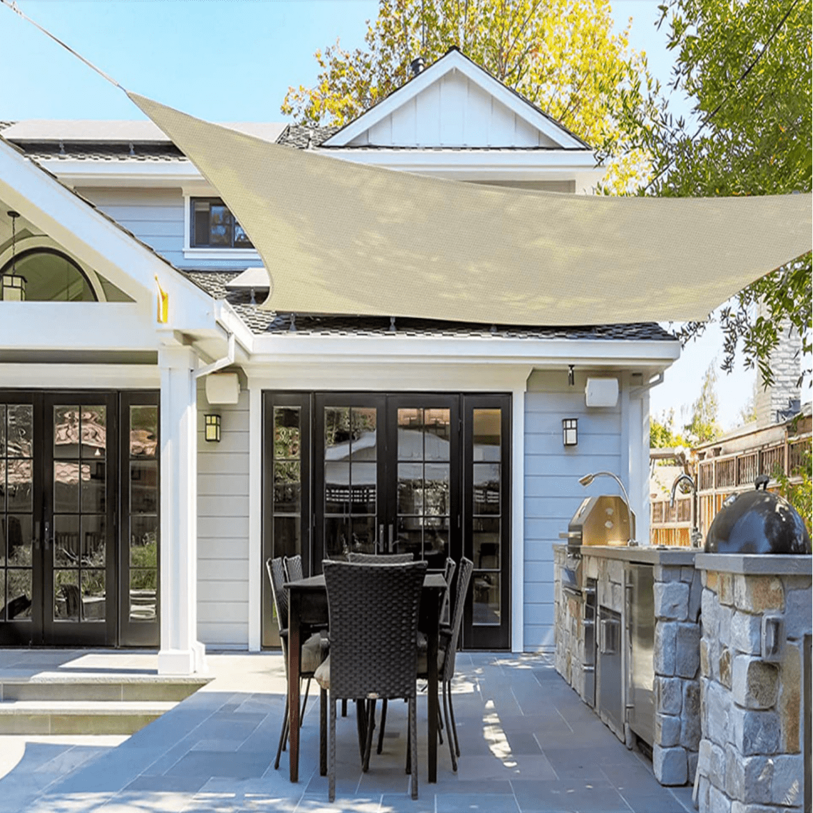 Stylish Outdoor Sunshade Sail - Water-Resistant Canopy for Exteriors